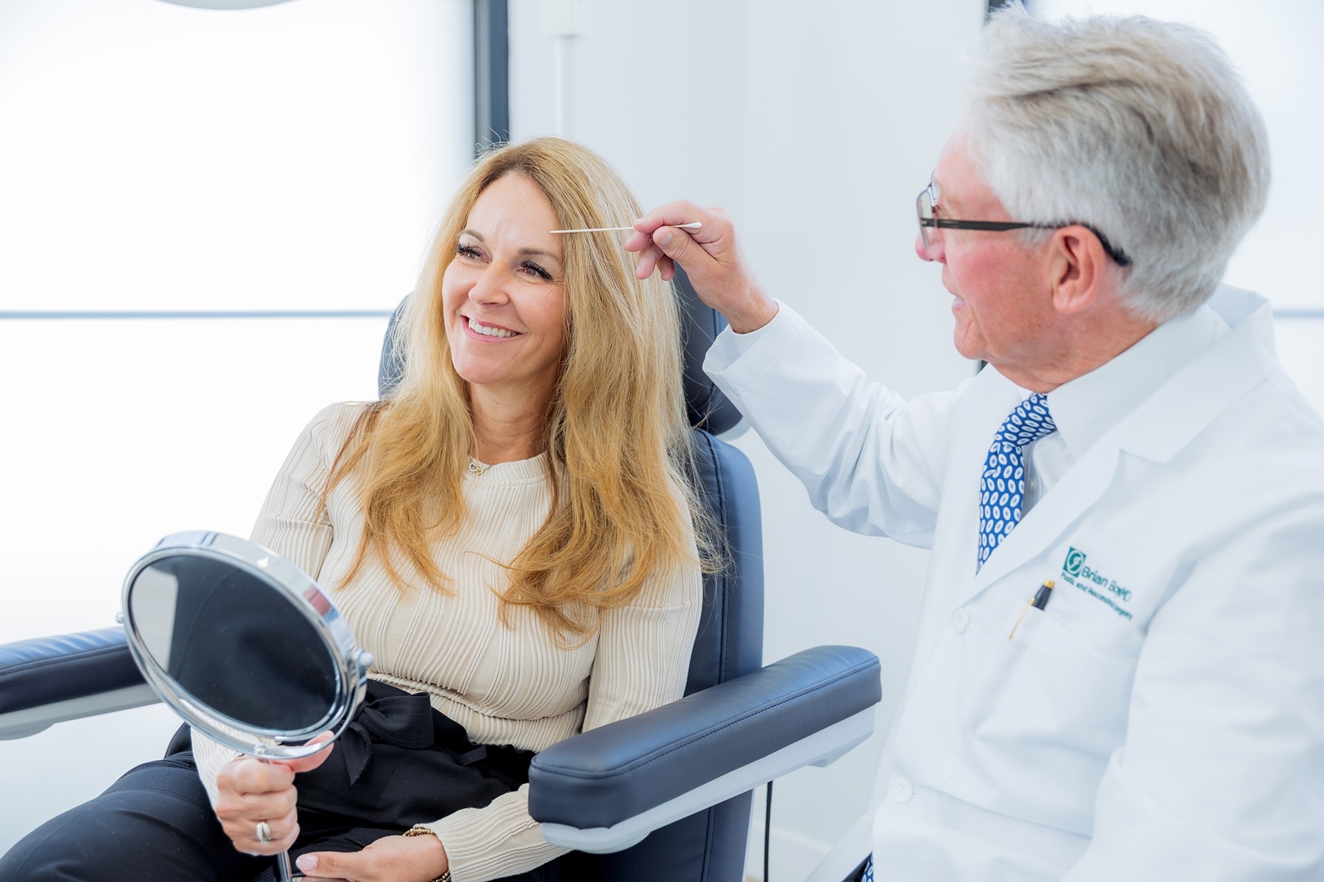 Dr. Boyd with a patient during a consultation